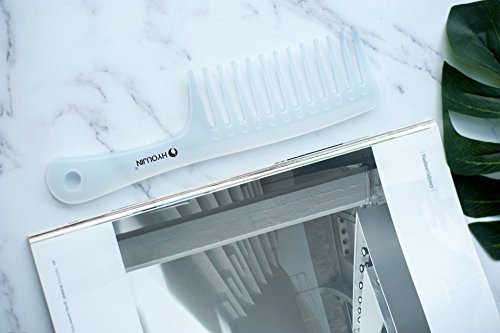 HYOUJIN Large Wide Tooth Detangling Hair Comb for Curly and Wet Hair, White