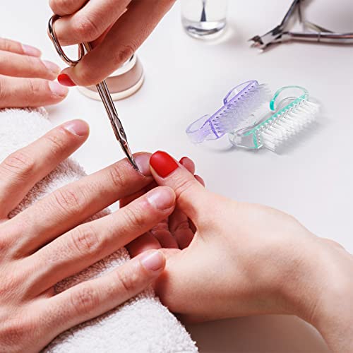 Eboot 4-Piece Plastic Handle Nail Brush and Hand Scrub Cleaner