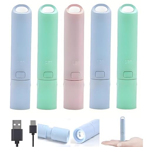 5Pack Mini Small LED Flashlights£¬USB C Rechargeable Flash Lights£¬Ultralight Zoomable Flashlights for Home, Emergency, Camping £¬Dog Walking£¬Bulk for Gifts