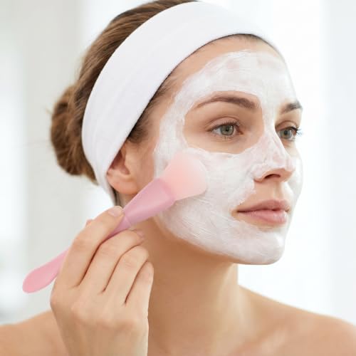 Ouligay 2 Pcs Silicone Face Mask Brush and Spatula Applicator Tool