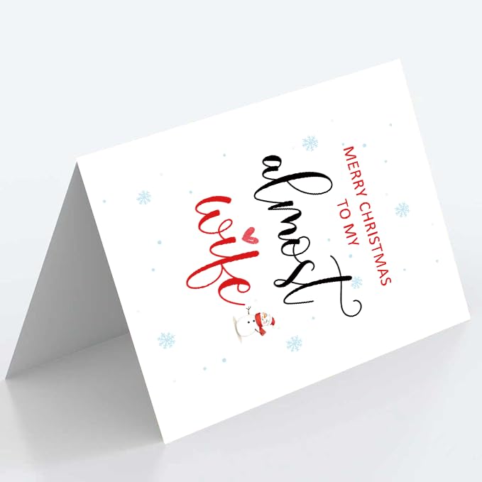 Fiancee Christmas Card - Unique Holiday Gift for Her