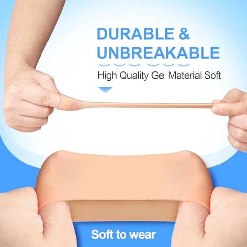 20 Pcs Gel Finger Protectors, Finger Caps Silicone Fingertips Protection, Reusable Soft High Elastic Fingertip Bandages for Relief Fingers Arthritis, Cracked , and Other Fingers Pain(Multi-Size)