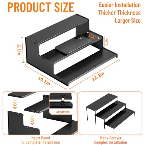 Yieach Black 3-Tier Perfume Display Stand for Men Collection Organizer