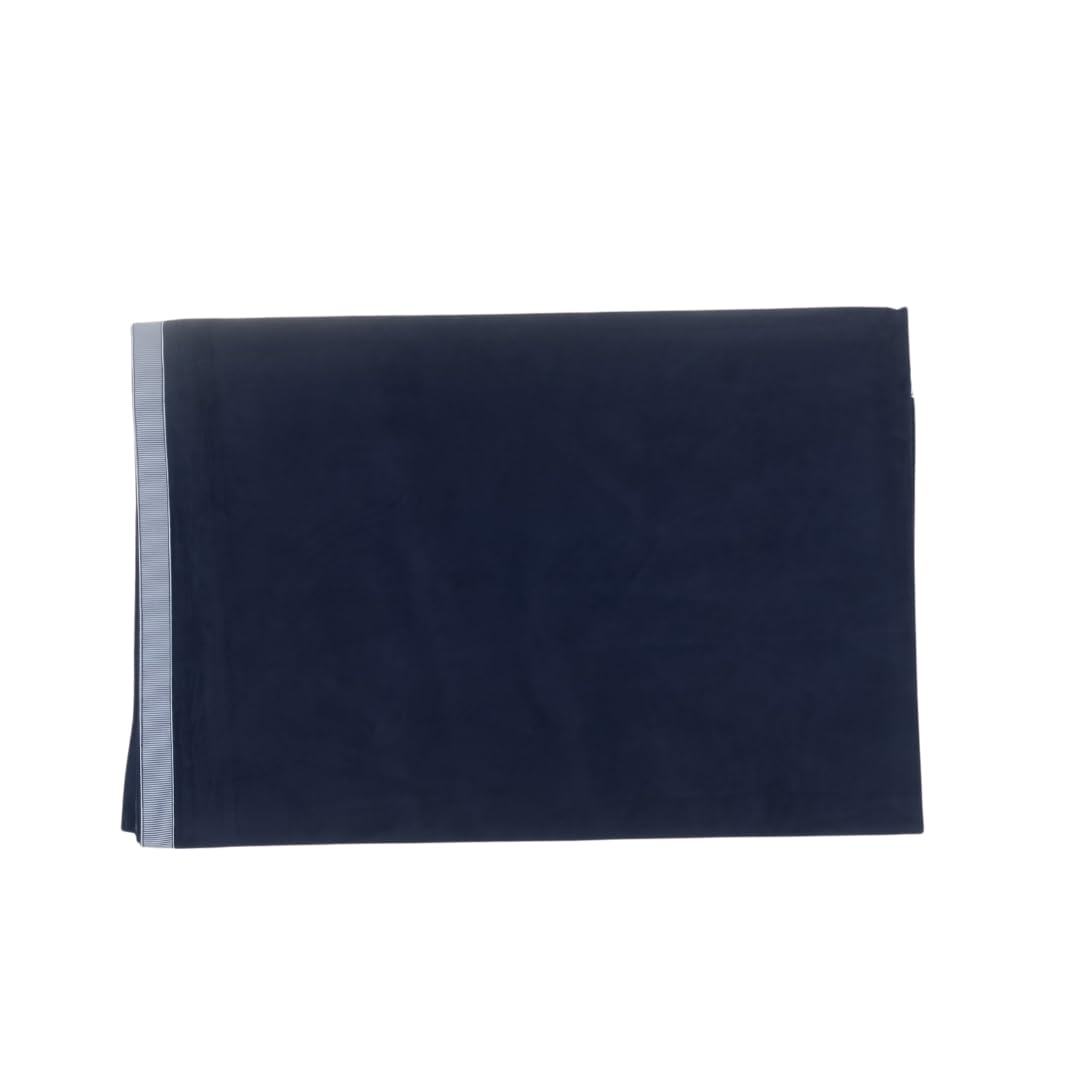 Baron Barclay Deluxe Suede Round Table Cover - 54" - Navy - Poly-Cotton Blend Tablecloth