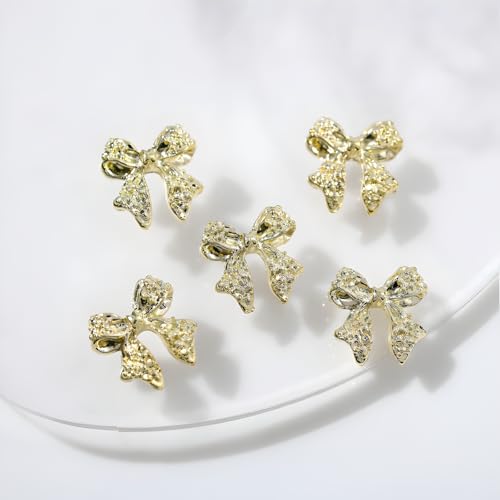 36 Pcs 3D Bow Nail Art Charms Metal Alloy Rhinestone Gems for DIY Nails