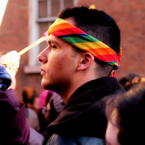 LGBT Pride Rainbow Hair Scrunchies and Bandanas Set 4-Piece