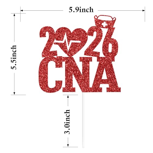 Congrats Nurse Cake Topper for CNA Graduation 2026