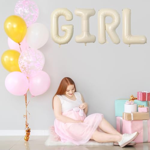 40 Inch Cream Letter A Balloon - Mylar Helium Birthday Decoration
