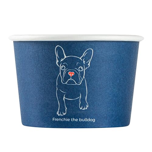 Restaurantware Coppetta 4-Ounce Dessert Cups, 200 Disposable Ice Cream Cups - Lids Sold Separately, Heavy-Duty, Frenchie Paper Frozen Yogurt Bowls, For Hot And Cold Foods