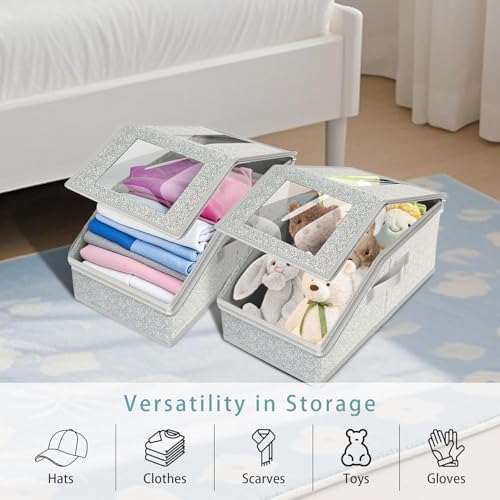 Hat Organizer for Baseball Caps - Holds Up to 12 Hats with Clear Window