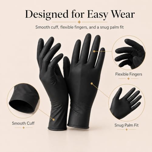 QNCIGER Professional Reusable Hair Dye Gloves for Salon Coloring