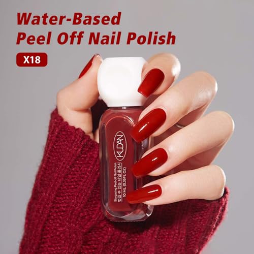 Burgundy Red Nail Polish 2-Piece Set Fast Drying Long Lasting 10ml