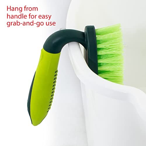 Pine-Sol Heavy Duty Scrub Brush with Comfort Grip - Iron Handle for All-Purpose Cleaning