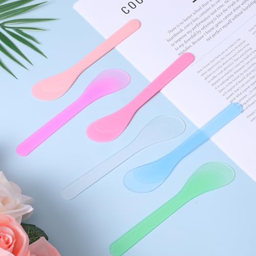 6Pcs Plastic Makeup Spatulas & Cream Scoops for Skincare Mixing