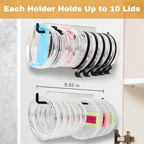 Tumbler Lid Organizer - 2 Pack Self-Adhesive Kitchen Storage