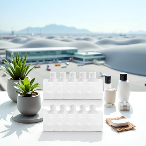 Refillable Travel Squeeze Pouches 30ml 10-Pack for Toiletries