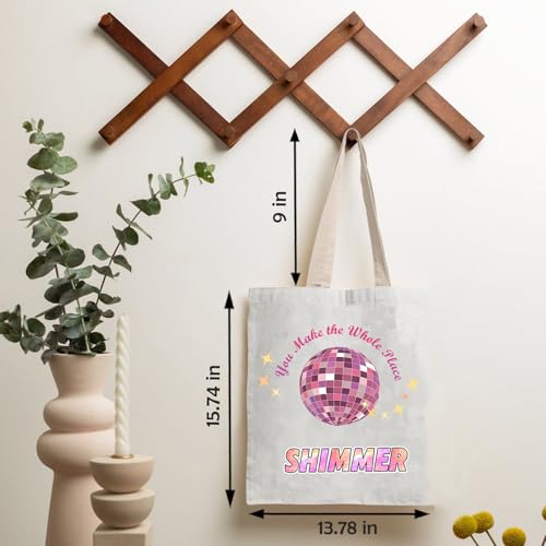 Cute Canvas Tote Bag for Music Lovers - Large Capacity Reusable Bag