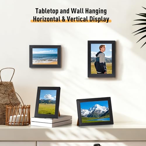 MAXECHO Black Picture Frame Set of 5 - 4x6 & 5x7 Wall & Tabletop Collage Frames