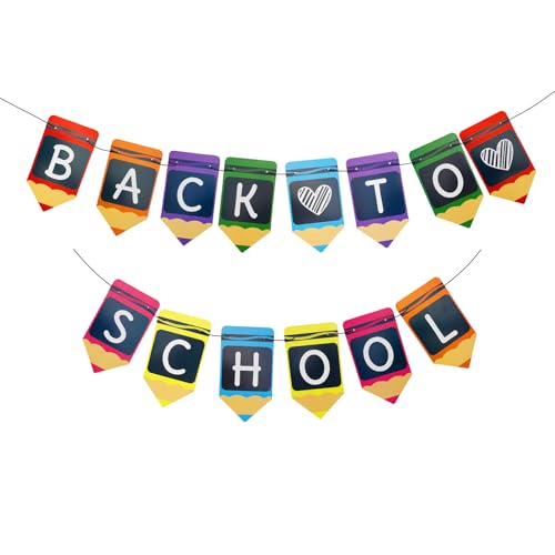 Back to School Banner - Welcome Sign for Classroom & Home Decor