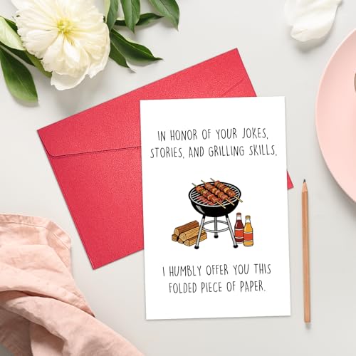 Funny Birthday Card for Men - Grilling Jokes & Humor