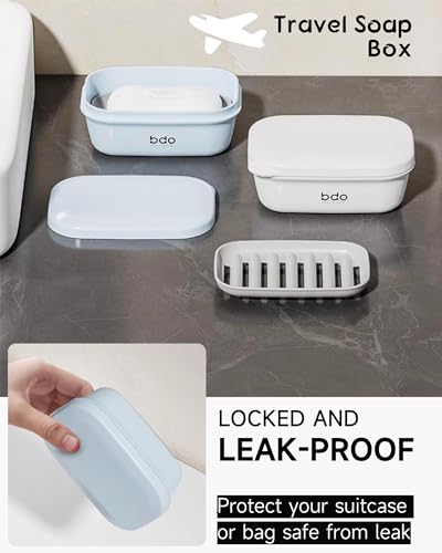 Doter Leakproof Travel Soap Case with Drainage Tray - Pink