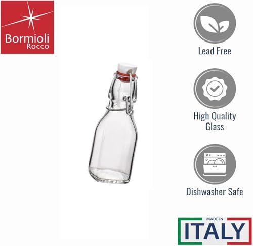 Bormioli Rocco Swing Bottle Set of 20 - 4.25 oz Clear Glass