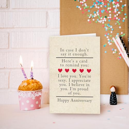 Premium Wedding Anniversary Card with Envelope - 8x5.3 Inch