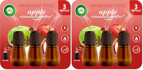 Air Wick Essential Mist Refill, Apple Cinnamon, 1.14 Fl Oz (Pack of 6)