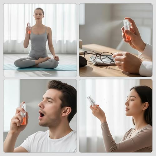 SYBL Mini Glass Spray Bottles 2ml 12-Pack Refillable Fine Mist Atomizers