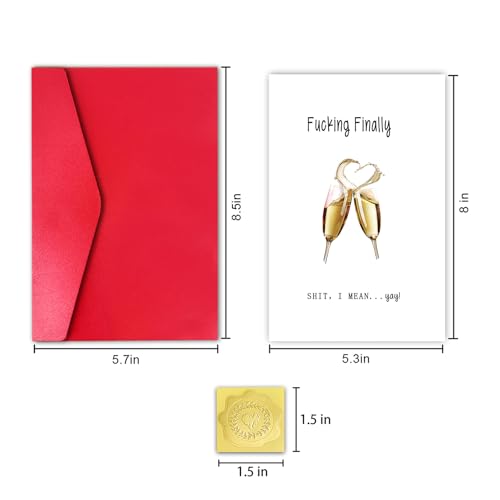 Blunt Congratulations Card - Sarcastic 'F*cking Finally' Quote