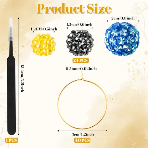 DIY Personalized Wine Glass Charms Kit – 24 Colorful Beads & 40 Rings