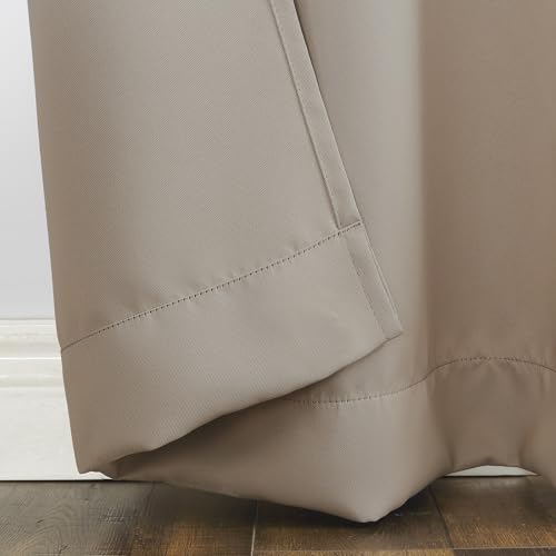 Sun Zero Easton Blackout Grommet Curtain Panel 40 x 95 Stone Energy Saving