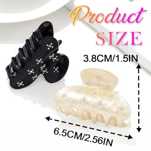 Fashey Medium Acrylic Hair Claw Clips Non-Slip Hair Accessories