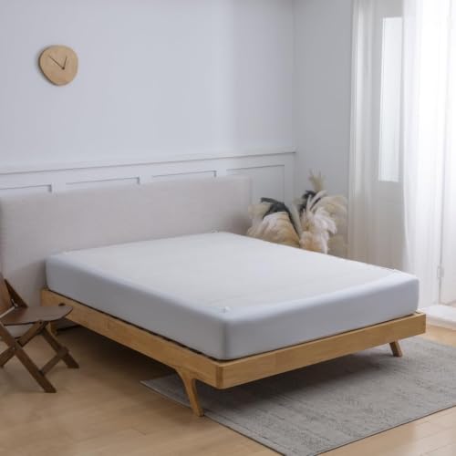 VTNXUN White Full Size Box Spring Cover 4-Way Stretch Elastic Mattress Protector
