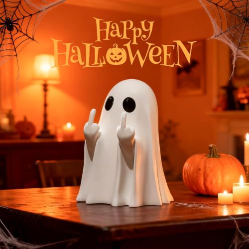 Cute Ghost Figurine Tabletop Decoration | Funny Halloween Statue