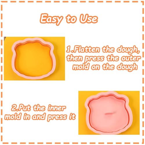 Halloween Cookie Cutter Set 8 Pcs with 3D Stamps - Halloween-3