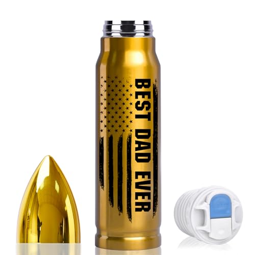 Best Dad Ever Christmas Stocking Stuffers - 17oz Stainless Steel Bullet Tumbler