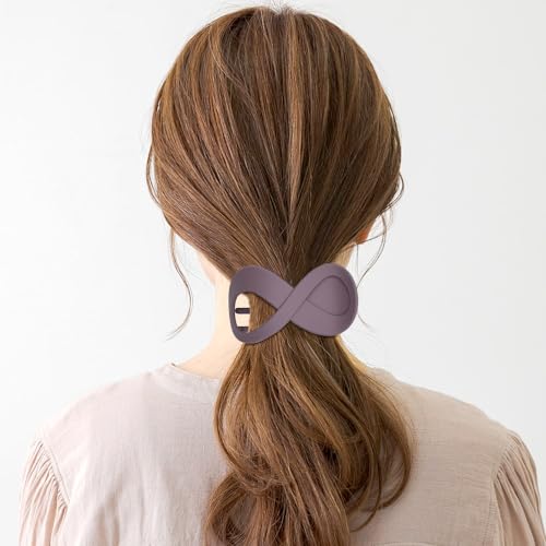 Dizila 6 Pieces Plastic French Hair Barrettes, Strong Hold Flat Hair Claws