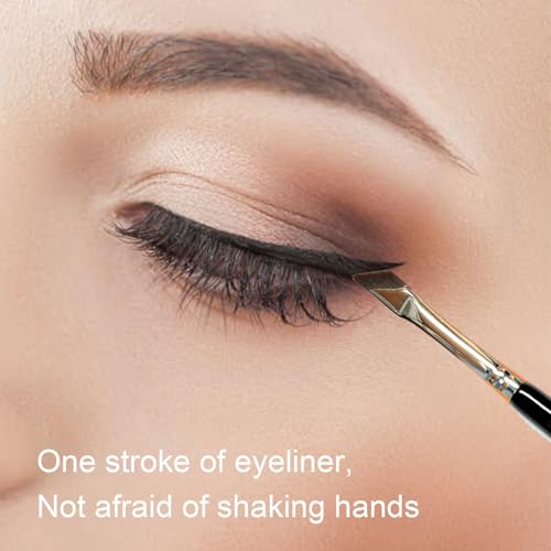 Precision Angled Eyeliner Brush Set, 3 Pcs Ultra Thin Makeup Brushes
