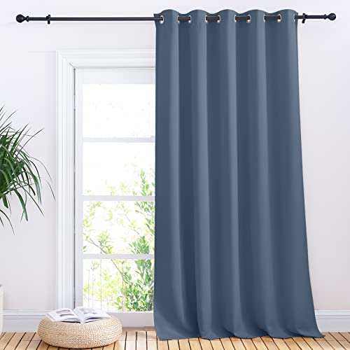 NICETOWN Blackout Curtain Panel - Thermal Insulated Drapery, 70x95" Stone Blue