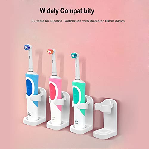 Wall-Mounted Electric Toothbrush Holder with Drain Hole - Space-Saving Bathroom Organizer