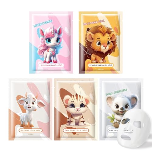 Animal Face Masks Moisturizing Sheet Mask Natural Skincare Gifts