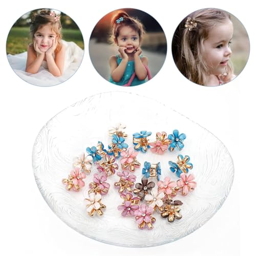 12 Pcs Mini Pearl Hair Claw Clips Small Flower Hair Pins for Women