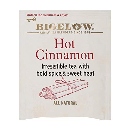 Bigelow Hot Cinnamon Tea, Premium Spiced Black Tea Bags, 20 Count