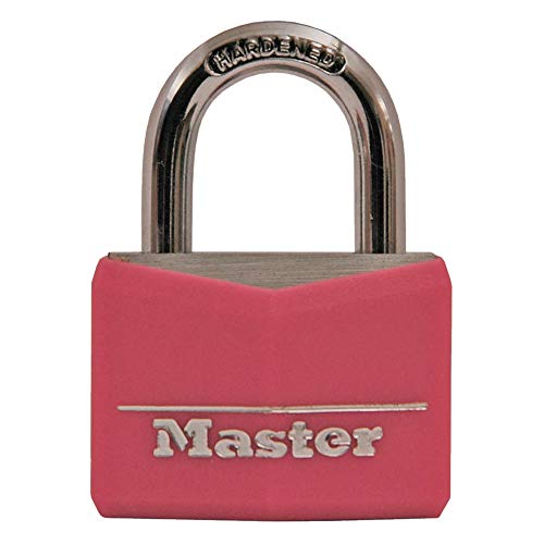 Master Lock Pink Gym Locker Padlock - Keyed, 1-9/16" Body