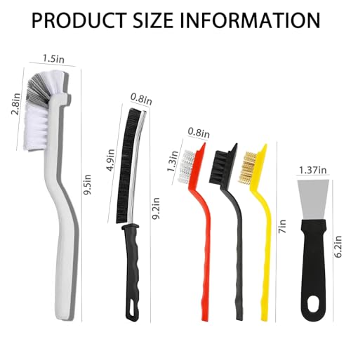 TURUM Crevice Cleaning Brush - Hard Bristle Grout Scrub Tool