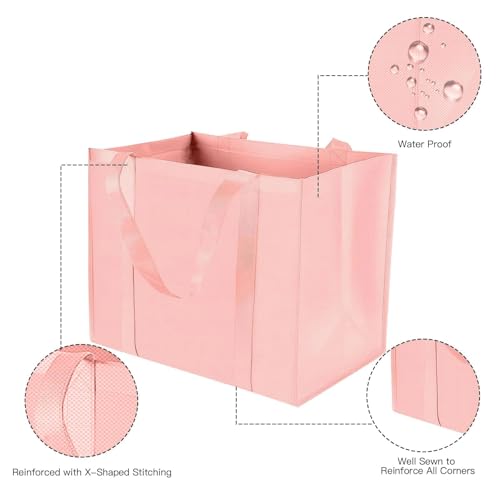Reusable Foldable Shopping Bag - Large 16" W x 13" H x 10" D