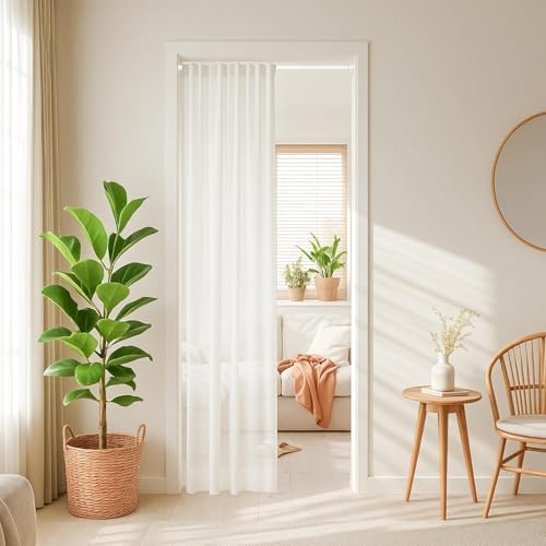 Adjustable White Tension Curtain Rod 28-48 Inch - No Drill