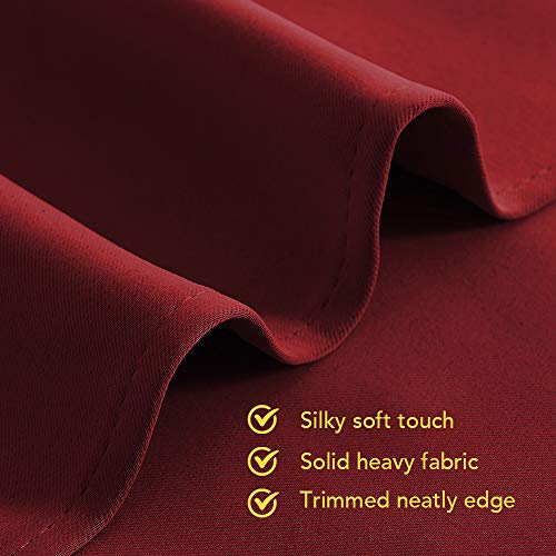 NICETOWN Burgundy Red Blackout Curtains - Thermal Insulated Drapes, 70"x63" (Pack of 2)