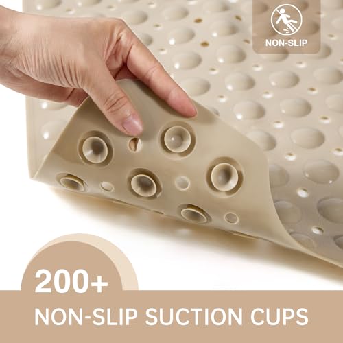 Wirhao Non-Slip Bathtub Mat - Extra Large 39x16 Inches with Suction Cups